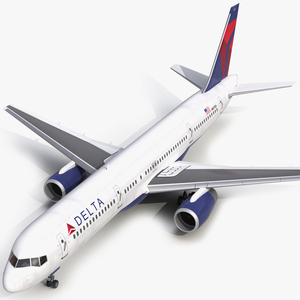 3D model Boeing 757 200 Delta Air Lines