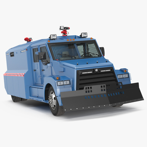 Anti Riot Vehicle Blue Rigged 3D model