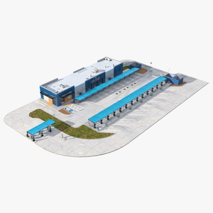 3D Total Package Car Wash Building