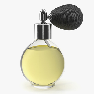 3D model Spherical Perfume Bottle with Silver Cap