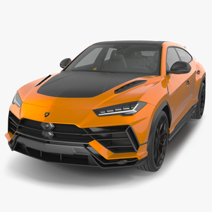 3D model Lamborghini Urus Performante Super Luxury SUV Lights ON