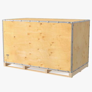 3D model Export Shipment Wooden Container 84x48 Inches