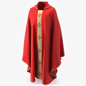 3D Liturgical Vestment Red Robe model