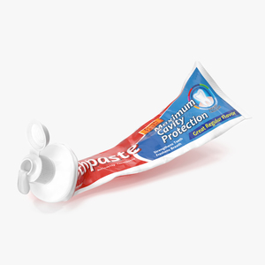 3D model Used Toothpaste Tube