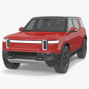 3D model 2023 Rivian R1S Quad Motor Red