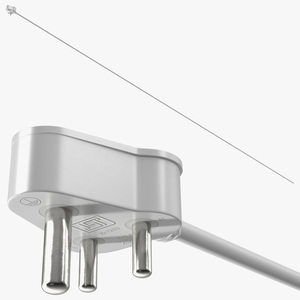 India Electric Plug Type D White 3D