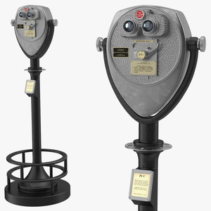 Vintage Coin-Operated Tower Viewer 3D model