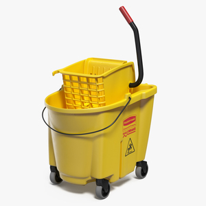 3D Single Mop Bucket Wringer Trolley model