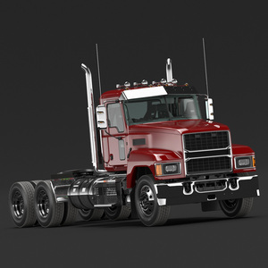 3D model Cab and Chassis Truck 2025 Red