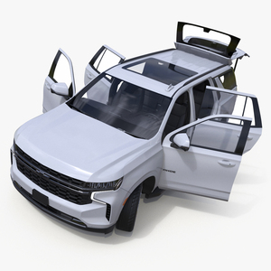 2024 Chevrolet Tahoe SUV White Rigged 3D