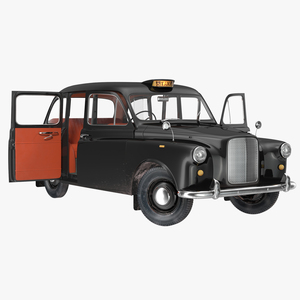 3D London Cab FX4 Rigged