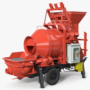 Electric Concrete Mixer Pump JBT40 3D model