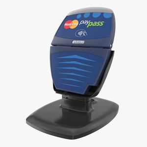 3D model Contactless Credit Card Reader and Stand