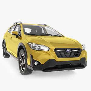 3D Subaru XV Hybrid Crossover 2020 Yellow model