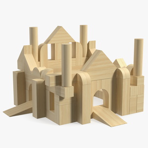 3D model Wooden Constructor Castle