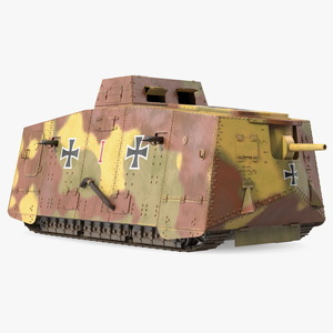 German Armored Car A7V Camo 3D