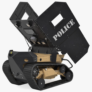 3D model RBS1 SWAT BOT Robotic Ballistic Shield Rigged