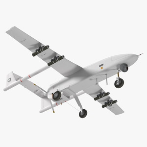 3D Unmarked White Surveillance Drone model