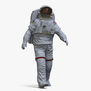 3D model NASA Astronaut Suit with Backpack Rigged