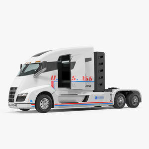 Nikola One Electric Semi Truck Rigged 3D