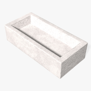 Sand Lime Brick Frogged White 3D model