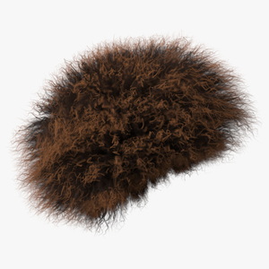 3D Sheepskin Hat Papakha Brown Fur