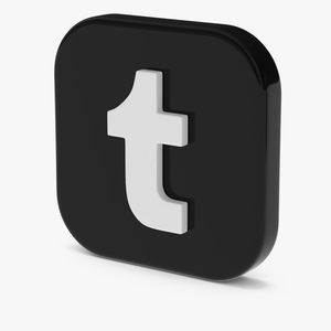 Tumblr Social Media Icon 3D model