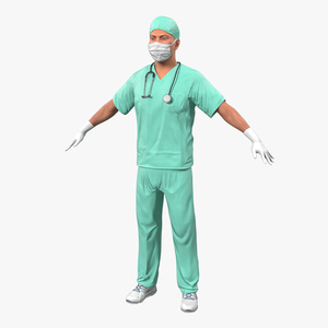 Male Surgeon Caucasian 3D