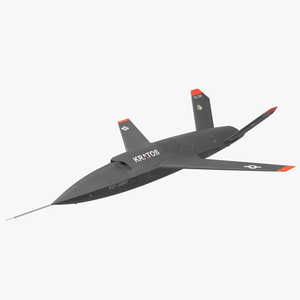 Valkyrie Kratos XQ-58 Combat Military Drone Rigged for Maya 3D model