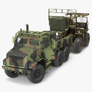 3D model Military Cargo Truck OshKosh MTVR MK23 Rigged