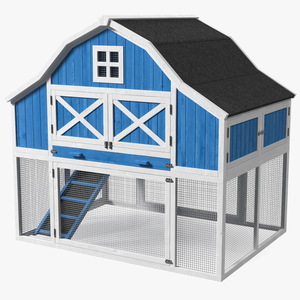 Chicken Coop Blue 3D