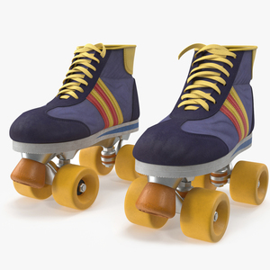 3D Vintage Roller Skates