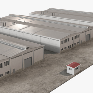 Large Factory Building 3D