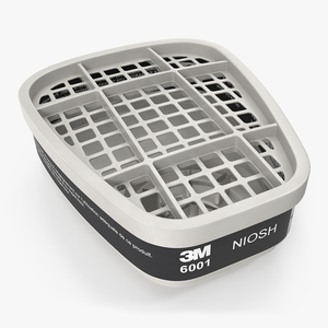 Respirator Filter Cartridge 3D