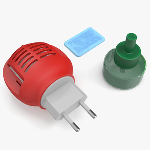 Mosquito Repellent Set Red Disassembled 3D model