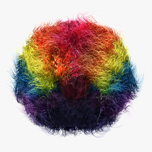 3D Clown Wig Fur model