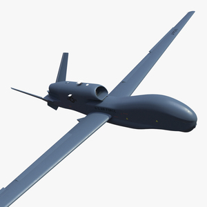 3D Drone RQ-4 Global Hawk Rigged for Cinema 4D model