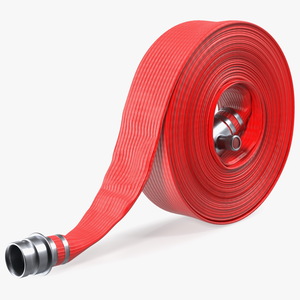 3D Rolled Up Fire Hose Red model