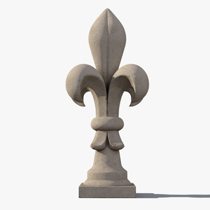 3D model Fleur De Lis Finial Stone