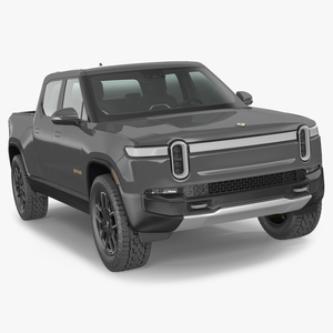 3D 2023 Rivian R1T Simple Interior Gray