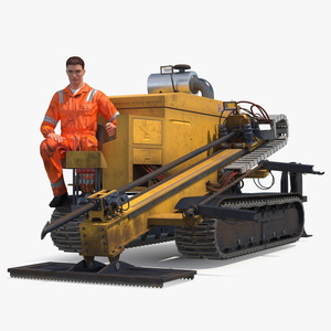 3D Directional Drilling Rig with Operator model