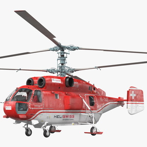 Kamov KA-32 Firefighting Helicopter Rigged 3D