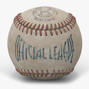 Official League Baseball Ball 1920 3D model