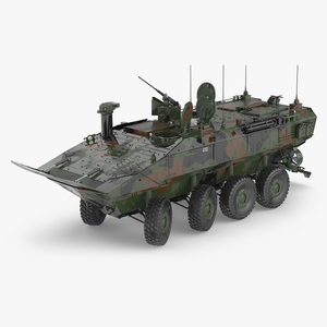 US Amphibious Assault Vehicle Wet Rigged for Cinema 4D 3D model