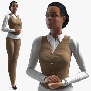 3D Light Skin Business Style Woman Rigged model