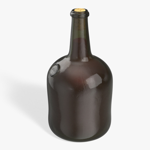 Antique Glass Rum Bottle 3D model