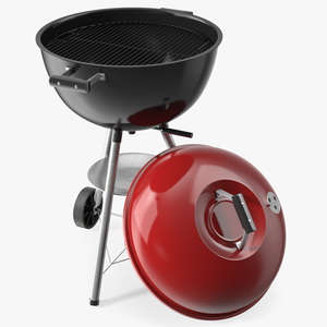 Classic Charcoal Grill with Wheels 3D model