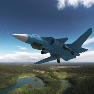 3D Sukhoi Su 47 Berkut Russian Supersonic Jet Fighter Rigged for Cinema 4D