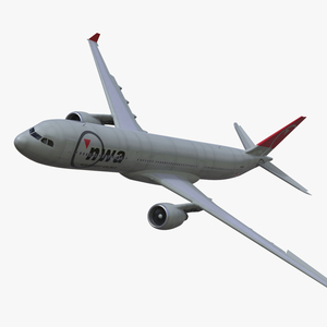 3D model Commercial Airliner Airbus A330-300 Northwest Airlines Rigged for Cinema 4D