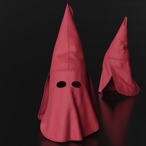 3D Red Mask Ku Klux Klan